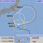 台風14号進路予想2015。最新の米軍・気象庁情報では海のレジャー注意が必要。